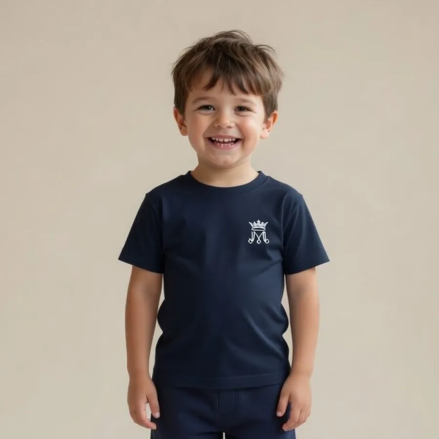 foto ai infanzia manica corta navy