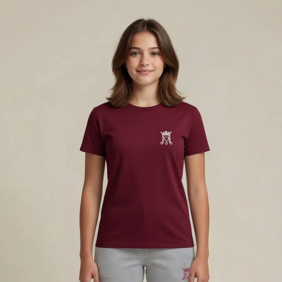 foto ai secondaria t shirt corte burgundy 15