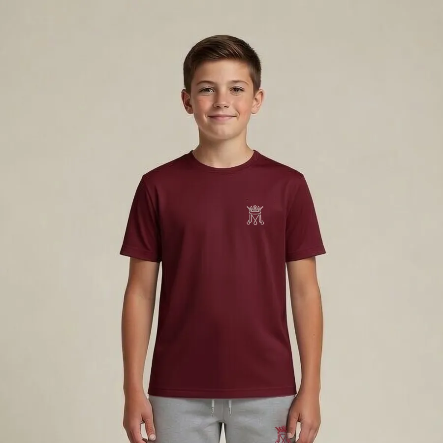 foto ai secondaria t shirt corte burgundy