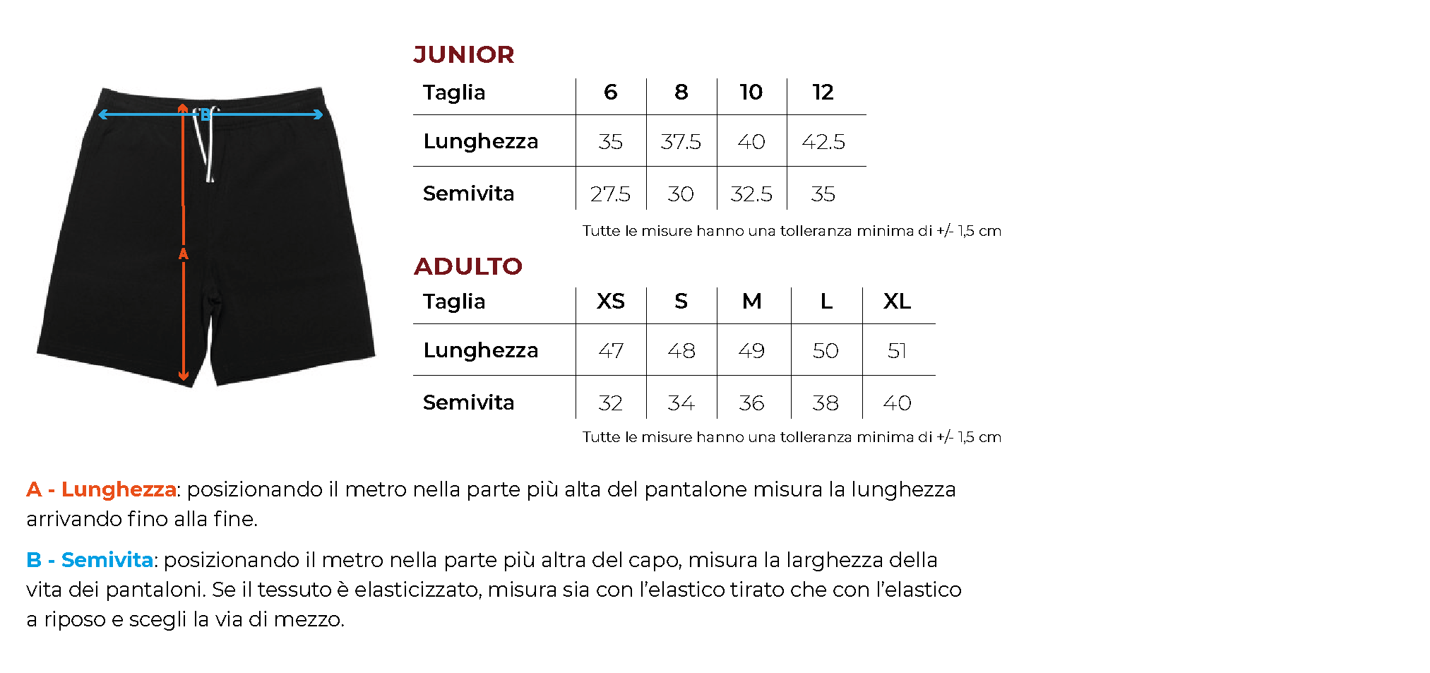 Tabella taglie 2 spk402 sp402 secondaria comonte