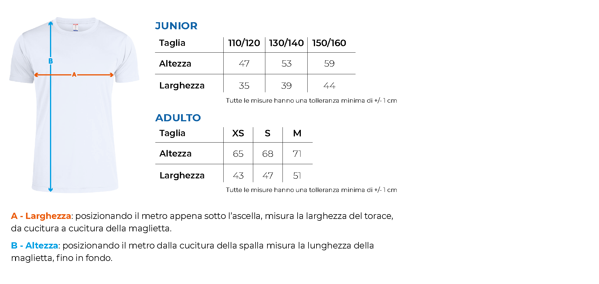 Tabella taglie 029037 021038 primaria 2 comonte